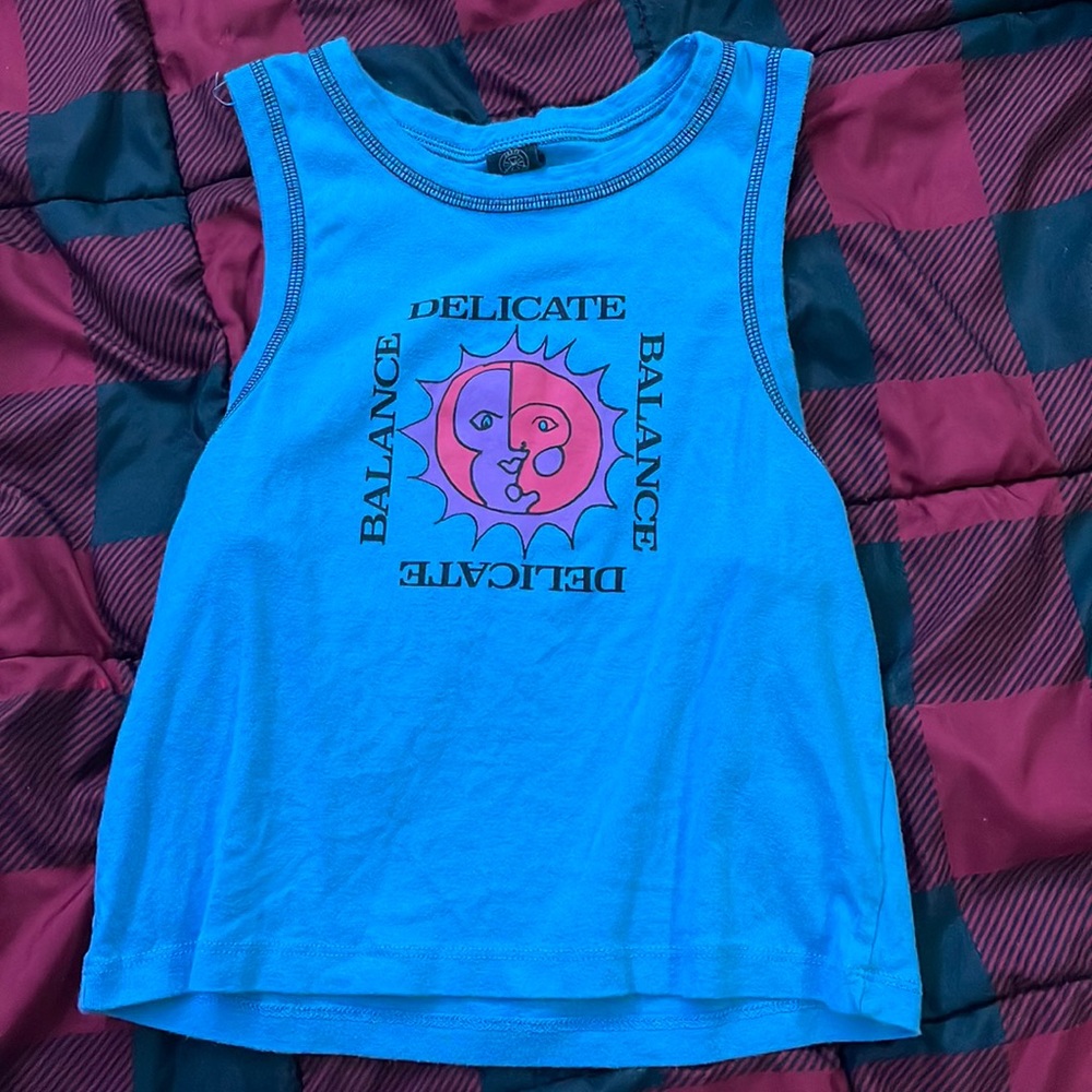 Blue Sleeveless Top